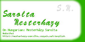 sarolta mesterhazy business card