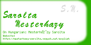 sarolta mesterhazy business card